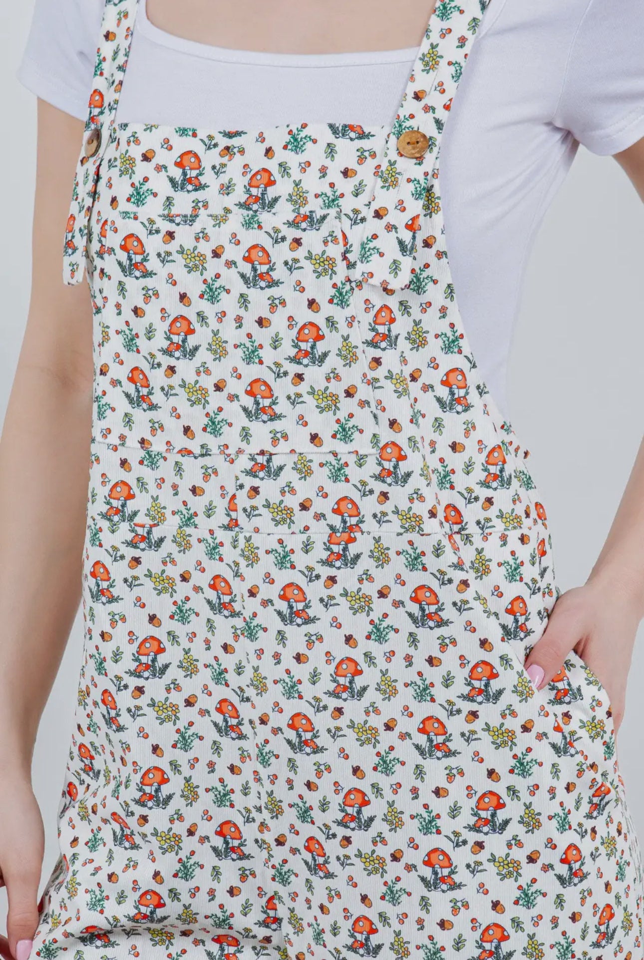 Retro Mushroom Overall Jumpsuit image 2