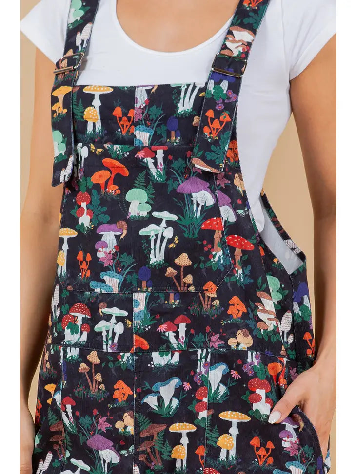 Fungi Fantasy Garden: Adjustable Corduroy Overall image 3