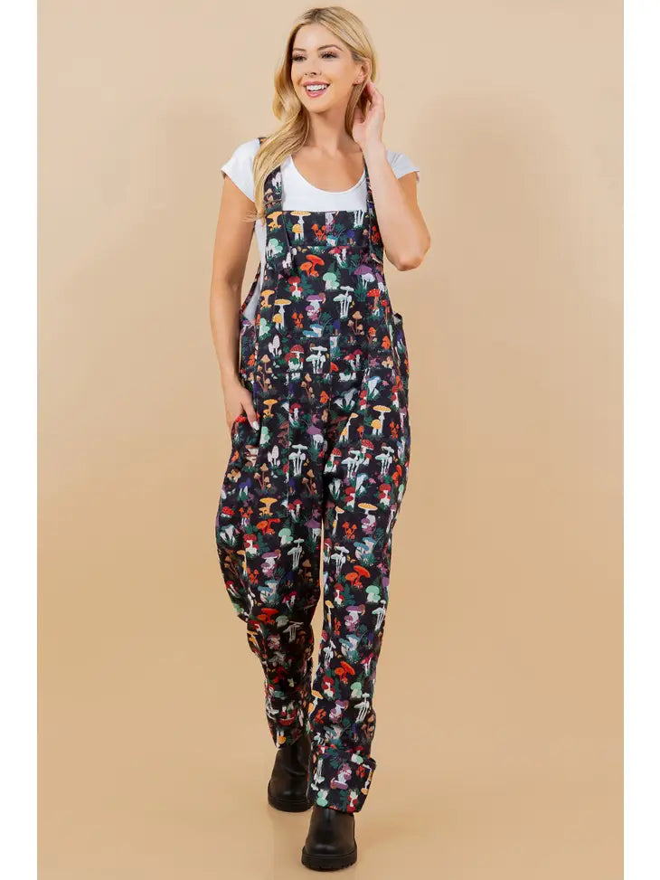 Fungi Fantasy Garden: Adjustable Corduroy Overall image 2