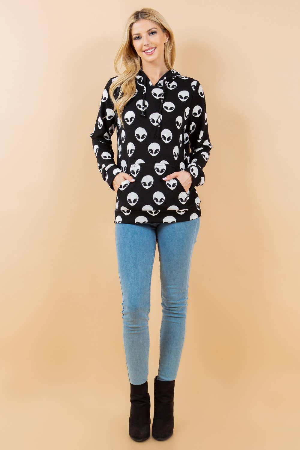 All Over Alien Pullover Hoodie
