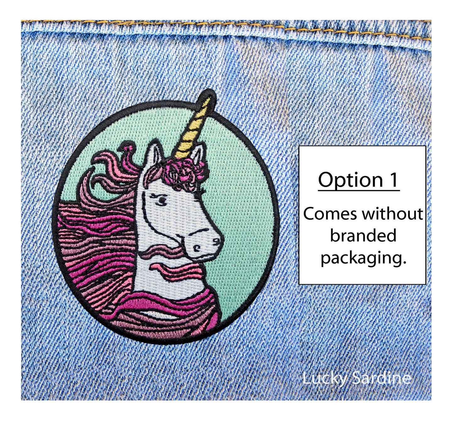 Unicorn Magical Beast, 70s & 80s Embroidered Iron-On Patch