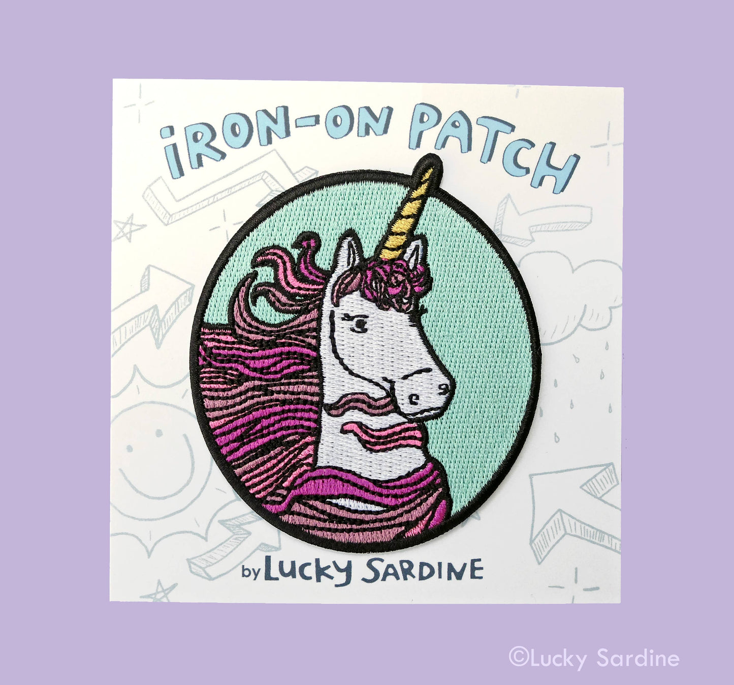 Unicorn Magical Beast, 70s & 80s Embroidered Iron-On Patch