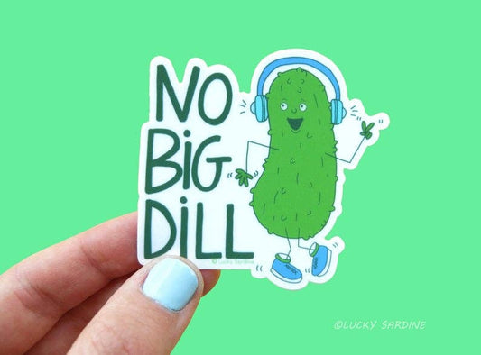 Pickle No Big Dill, Retro Sneakers, Funny Vinyl Sticker